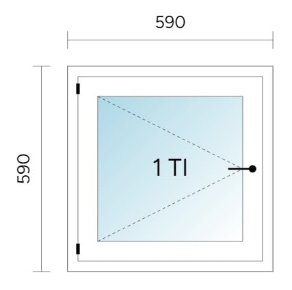 6x6 kokoinen tuuletusikkuna