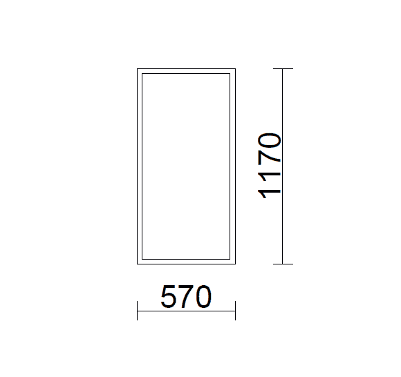 Täysalumiininen Avattava ikkuna AUI/A tuuletusheloituksella 570 x 1170 mm, 86 mm, Valk/Harmaa