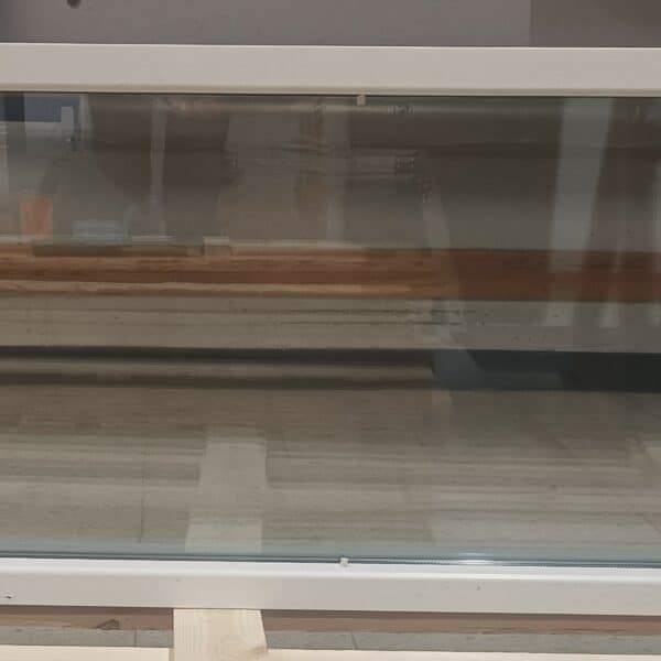 Kiinteä vino puuikkuna MEKP 590 x 1610 / 1990 mm, 130 mm, Valkoinen