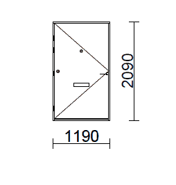 Kerrostaso-ovi Tammiviilu 1190 x 2090 mm SO_EI30_TAMMI, 92 mm, Tammi/Musta - Image 3