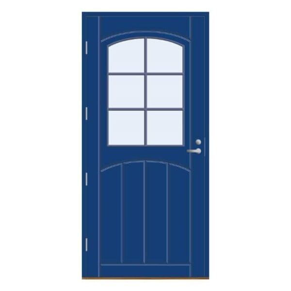 Valkoinen ulko-ovi 890 x 1890 mm E70_TUSA 130 mm