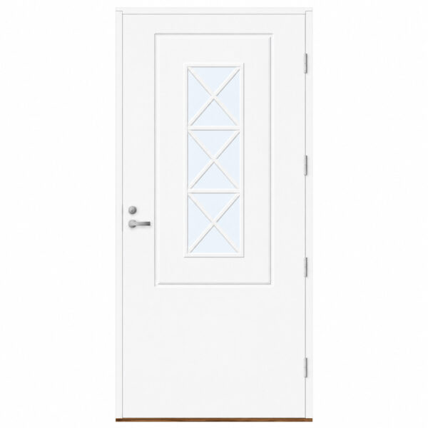 Valkoinen ulko-ovi 990 x 2090 E70_PENTTILÄ KS130mm Valkoinen